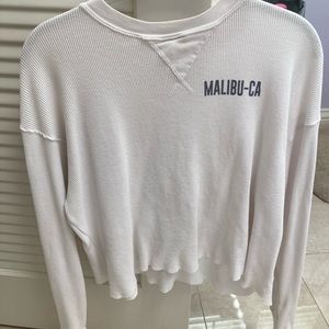Brandy Melville White Laila Thermal Top